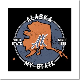 Alaska My State Patriot State Tourist Gift Posters and Art